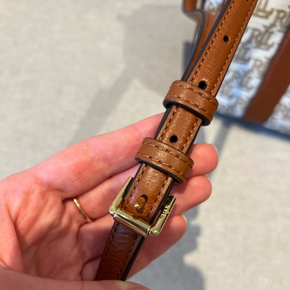 Ralph Lauren Kaden Monogram Jacquard Medium Satchel - Picture 3 of 13